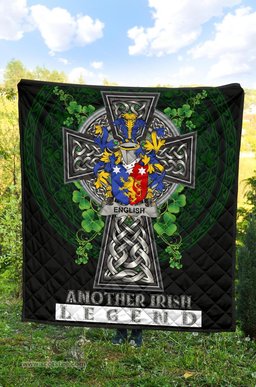 ScotsTee Shop Irish English Coat of Arms Family Crest Ireland Quilt Ireland Legend Quilt