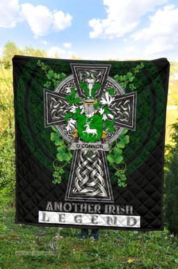 ScotsTee Shop Irish Connor or O'Connor (Corcomroe) Coat of Arms Family Crest Ireland Quilt Ireland Legend Quilt