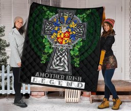ScotsTee Shop Irish Chatterton Coat of Arms Family Crest Ireland Quilt Ireland Legend Quilt