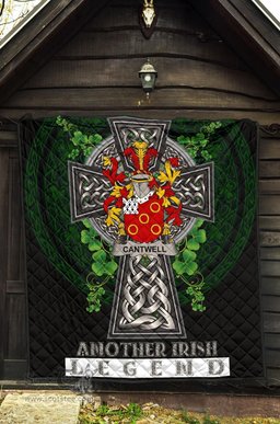 ScotsTee Shop Irish Cantwell Coat of Arms Family Crest Ireland Quilt Ireland Legend Quilt