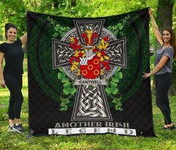 ScotsTee Shop Irish Cantwell Coat of Arms Family Crest Ireland Quilt Ireland Legend Quilt