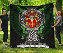 ScotsTee Shop Irish Feeney or O'Feney Coat of Arms Family Crest Ireland Quilt Ireland Legend Quilt