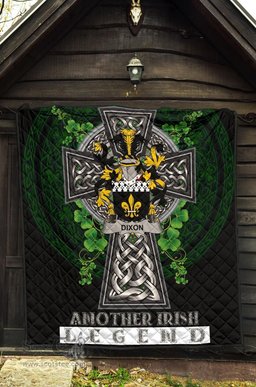 ScotsTee Shop Irish Dixon Coat of Arms Family Crest Ireland Quilt Ireland Legend Quilt