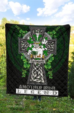 ScotsTee Shop Irish Callaghan or O'Callaghan Coat of Arms Family Crest Ireland Quilt Ireland Legend Quilt