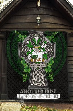 ScotsTee Shop Irish Callaghan or O'Callaghan Coat of Arms Family Crest Ireland Quilt Ireland Legend Quilt