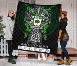 ScotsTee Shop Irish Connor or O'Connor (Faly) Coat of Arms Family Crest Ireland Quilt Ireland Legend Quilt