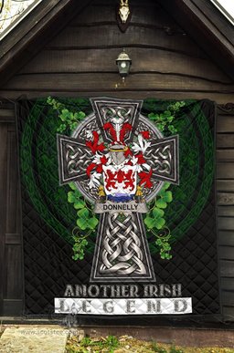 ScotsTee Shop Irish Donnelly or O'Donnelly Coat of Arms Family Crest Ireland Quilt Ireland Legend Quilt