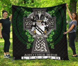 ScotsTee Shop Irish Bunbury Coat of Arms Family Crest Ireland Quilt Ireland Legend Quilt