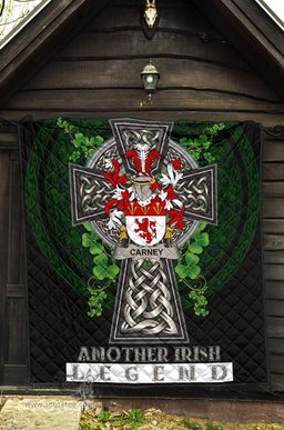 ScotsTee Shop Irish Carney Coat of Arms Family Crest Ireland Quilt Ireland Legend Quilt