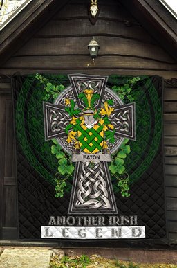 ScotsTee Shop Irish Eaton Coat of Arms Family Crest Ireland Quilt Ireland Legend Quilt