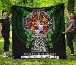 ScotsTee Shop Irish Chichester Coat of Arms Family Crest Ireland Quilt Ireland Legend Quilt