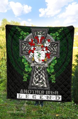 ScotsTee Shop Irish Donovan or O'Donovan Coat of Arms Family Crest Ireland Quilt Ireland Legend Quilt