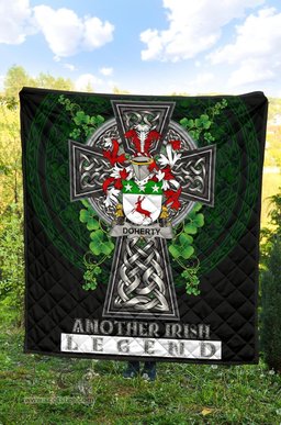 ScotsTee Shop Irish Doherty or O'Doherty Coat of Arms Family Crest Ireland Quilt Ireland Legend Quilt