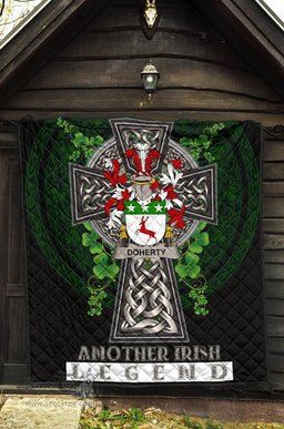 ScotsTee Shop Irish Doherty or O'Doherty Coat of Arms Family Crest Ireland Quilt Ireland Legend Quilt