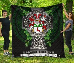 ScotsTee Shop Irish Doherty or O'Doherty Coat of Arms Family Crest Ireland Quilt Ireland Legend Quilt