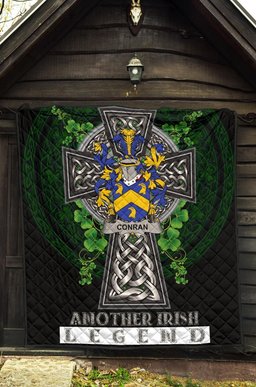 ScotsTee Shop Irish Conran or O'Condron Coat of Arms Family Crest Ireland Quilt Ireland Legend Quilt