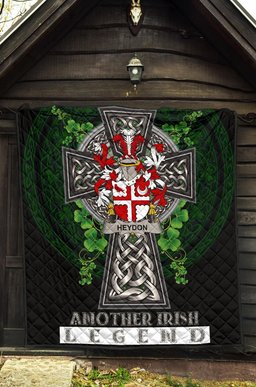 ScotsTee Shop Irish Heydon Coat of Arms Family Crest Ireland Quilt Ireland Legend Quilt