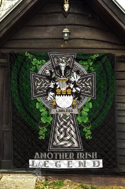 ScotsTee Shop Irish Lawless Coat of Arms Family Crest Ireland Quilt Ireland Legend Quilt