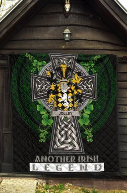 ScotsTee Shop Irish Jolley or Jolly Coat of Arms Family Crest Ireland Quilt Ireland Legend Quilt