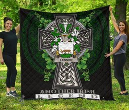 ScotsTee Shop Irish Lennon or O'Lennon Coat of Arms Family Crest Ireland Quilt Ireland Legend Quilt