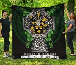 ScotsTee Shop Irish Kielty ot O'Quilty Coat of Arms Family Crest Ireland Quilt Ireland Legend Quilt