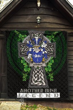 ScotsTee Shop Irish Gorman or McGorman Coat of Arms Family Crest Ireland Quilt Ireland Legend Quilt