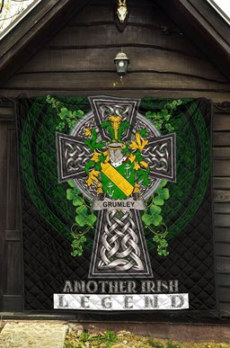 ScotsTee Shop Irish Grumley Coat of Arms Family Crest Ireland Quilt Ireland Legend Quilt