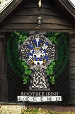 ScotsTee Shop Irish Lea or McLea Coat of Arms Family Crest Ireland Quilt Ireland Legend Quilt