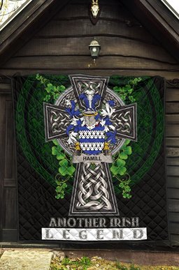 ScotsTee Shop Irish Hamill Coat of Arms Family Crest Ireland Quilt Ireland Legend Quilt