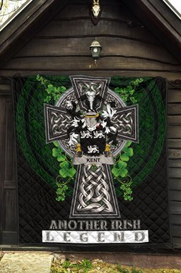 ScotsTee Shop Irish Kent Coat of Arms Family Crest Ireland Quilt Ireland Legend Quilt
