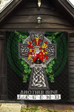 ScotsTee Shop Irish Keyes Coat of Arms Family Crest Ireland Quilt Ireland Legend Quilt