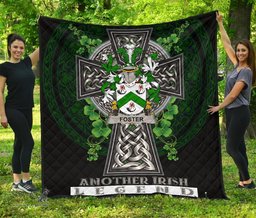 ScotsTee Shop Irish Foster Coat of Arms Family Crest Ireland Quilt Ireland Legend Quilt