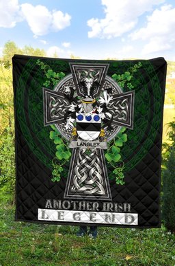 ScotsTee Shop Irish Langley Coat of Arms Family Crest Ireland Quilt Ireland Legend Quilt