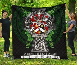 ScotsTee Shop Irish Hayes Coat of Arms Family Crest Ireland Quilt Ireland Legend Quilt