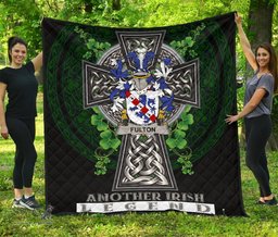 ScotsTee Shop Irish Fulton Coat of Arms Family Crest Ireland Quilt Ireland Legend Quilt