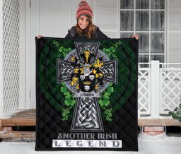 ScotsTee Shop Irish Lyndon or Gindon Coat of Arms Family Crest Ireland Quilt Ireland Legend Quilt