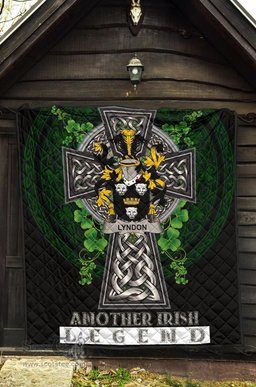 ScotsTee Shop Irish Lyndon or Gindon Coat of Arms Family Crest Ireland Quilt Ireland Legend Quilt