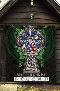 ScotsTee Shop Irish Herbert Coat of Arms Family Crest Ireland Quilt Ireland Legend Quilt