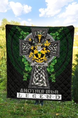 ScotsTee Shop Irish Hickson Coat of Arms Family Crest Ireland Quilt Ireland Legend Quilt