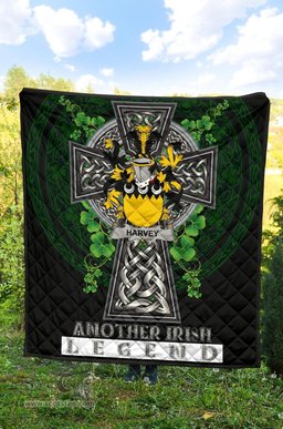 ScotsTee Shop Irish Harvey or Hervey Coat of Arms Family Crest Ireland Quilt Ireland Legend Quilt