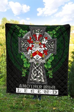 ScotsTee Shop Irish May Coat of Arms Family Crest Ireland Quilt Ireland Legend Quilt