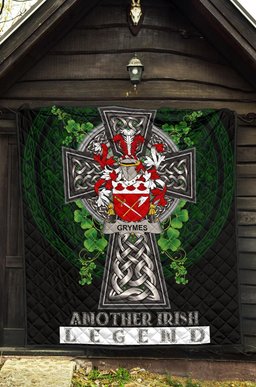 ScotsTee Shop Irish Grymes Coat of Arms Family Crest Ireland Quilt Ireland Legend Quilt