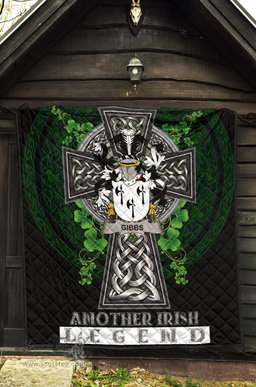 ScotsTee Shop Irish Gibbs Coat of Arms Family Crest Ireland Quilt Ireland Legend Quilt