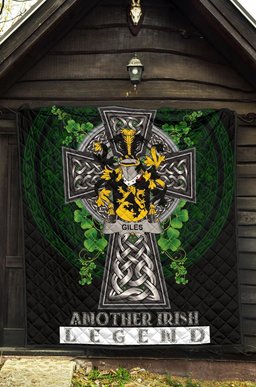 ScotsTee Shop Irish Giles or Gyles Coat of Arms Family Crest Ireland Quilt Ireland Legend Quilt