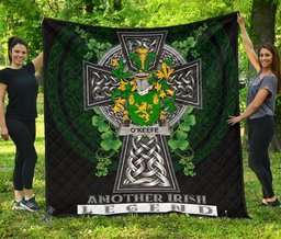 ScotsTee Shop Irish Keefe or O'Keefe Coat of Arms Family Crest Ireland Quilt Ireland Legend Quilt