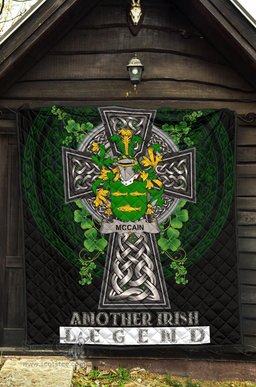 ScotsTee Shop Irish McCain or O'Kane Coat of Arms Family Crest Ireland Quilt Ireland Legend Quilt