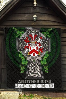 ScotsTee Shop Irish Kiely Coat of Arms Family Crest Ireland Quilt Ireland Legend Quilt