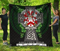 ScotsTee Shop Irish Kiely Coat of Arms Family Crest Ireland Quilt Ireland Legend Quilt