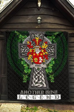 ScotsTee Shop Irish Friel or O'Friel Coat of Arms Family Crest Ireland Quilt Ireland Legend Quilt