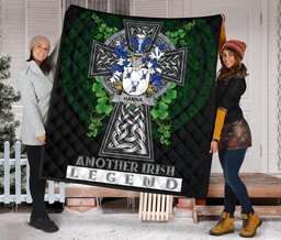 ScotsTee Shop Irish Hanna or O'Hanna Coat of Arms Family Crest Ireland Quilt Ireland Legend Quilt